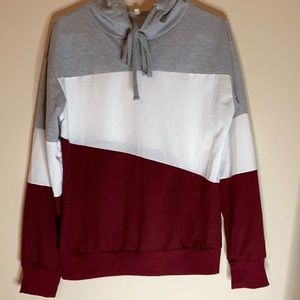 EUC COLORBLOCK DRAWSTRING HOODIE